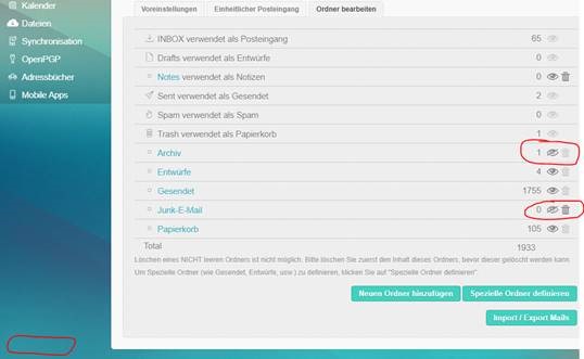 IMAP-Ordner-Webclient